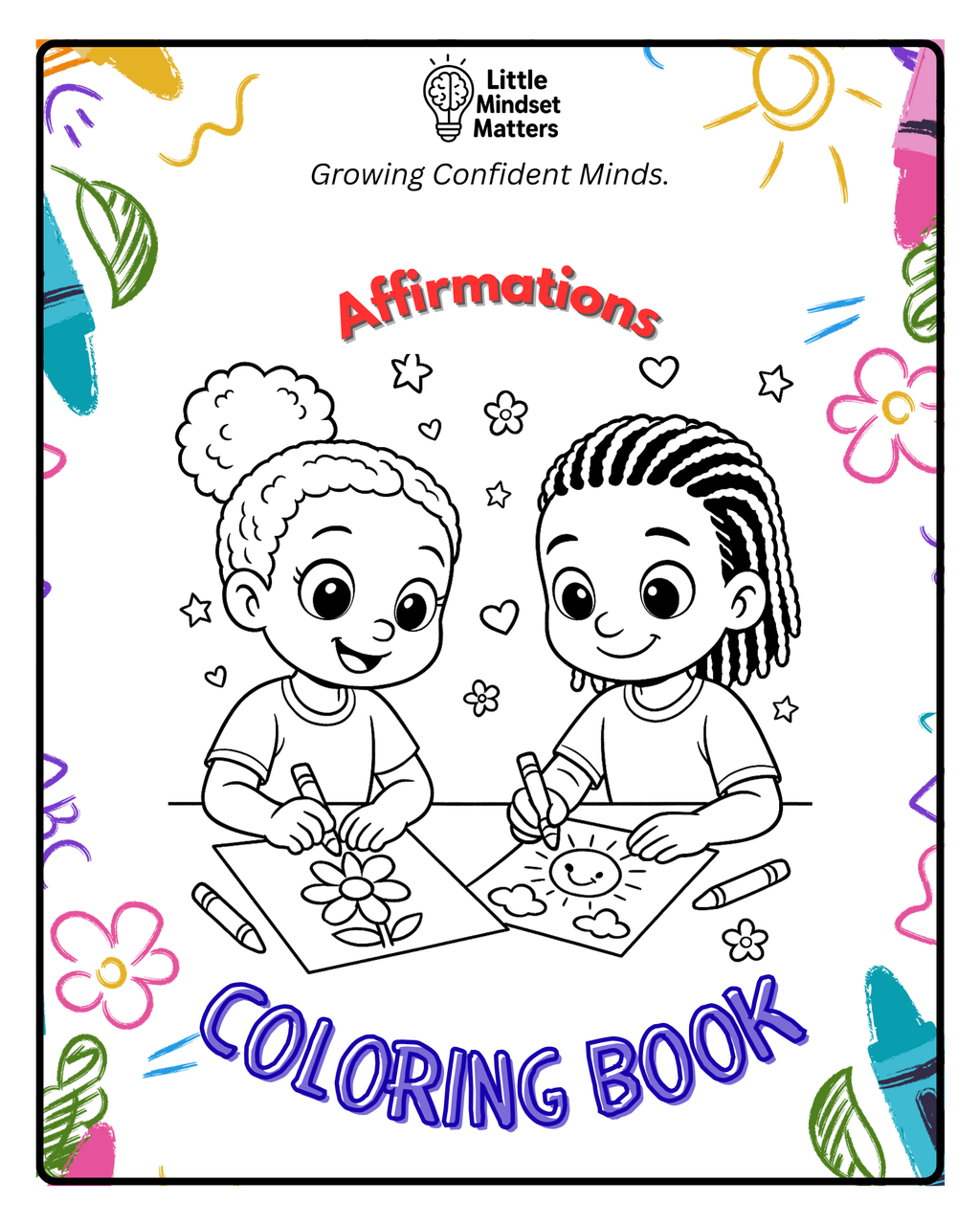 Mindset Matters: Affirmation Coloring Book for Children (Digital Download)