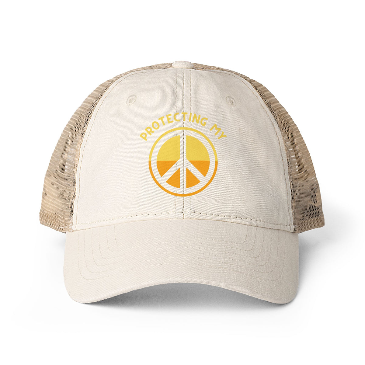 Protecting My Peace Women's Washed Mesh-Back Cap