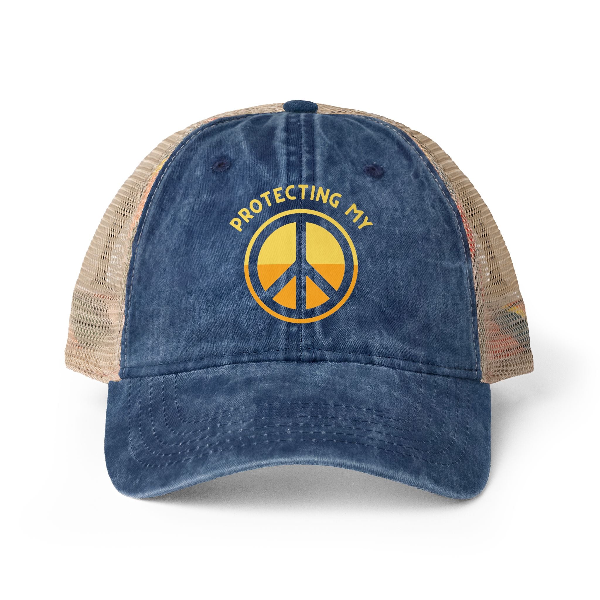 Protecting My Peace Women's Washed Mesh-Back Cap