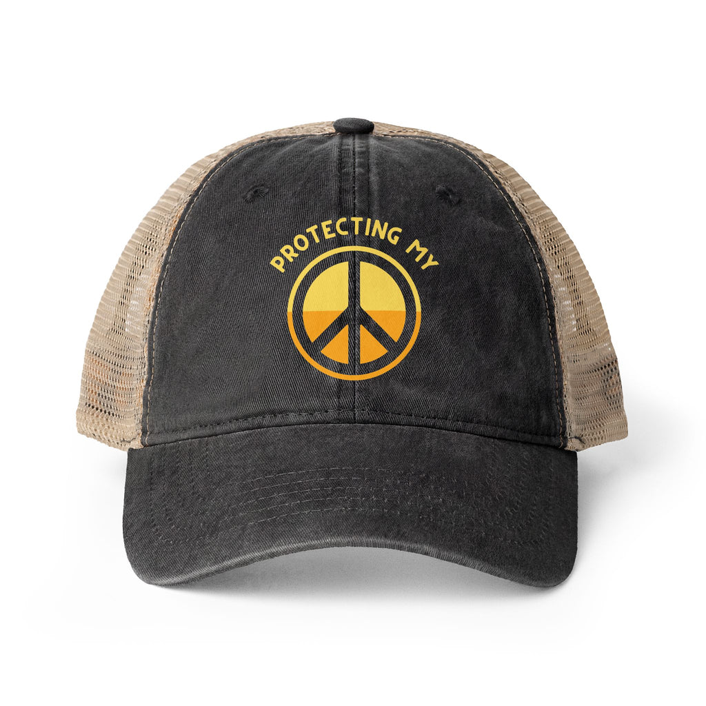 Protecting My Peace Women's Washed Mesh-Back Cap